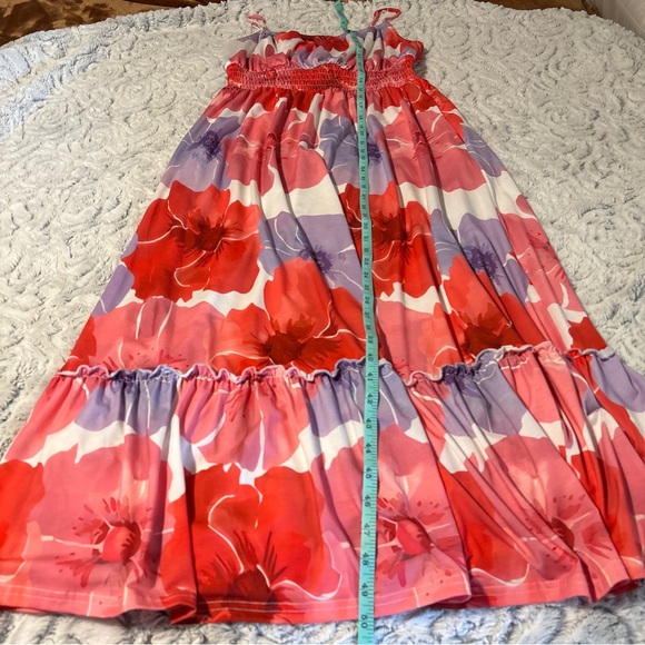 Grace Karin Red and Purple Floral Maxi Dress - Picture 16 of 16